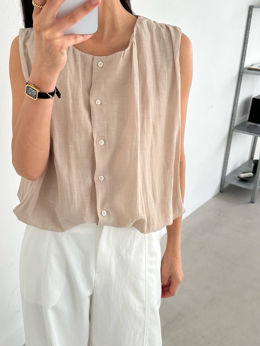 LE VASE韓國東大門代購女士新品26夏季休閑26春夏襯衫蕾絲衫LE VASE襯衫/蕾絲衫