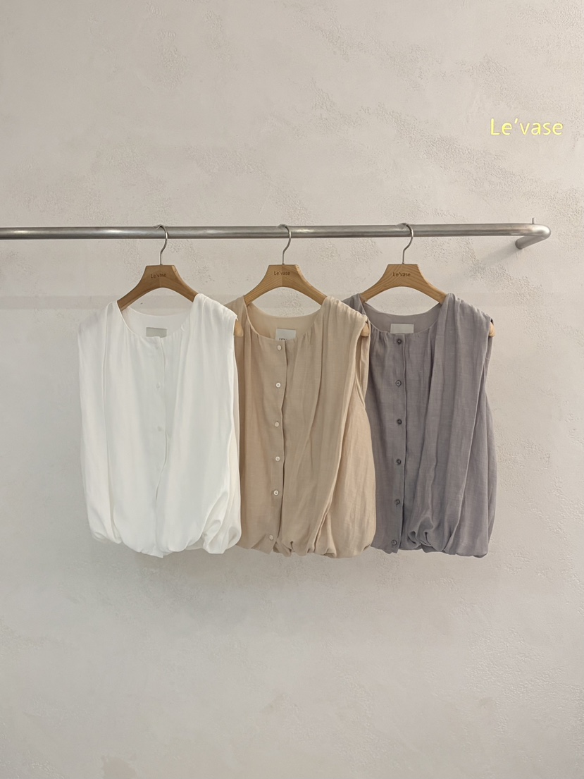 LE VASE韓國東大門代購女士新品26夏季休閑26春夏襯衫蕾絲衫LE VASE襯衫/蕾絲衫
