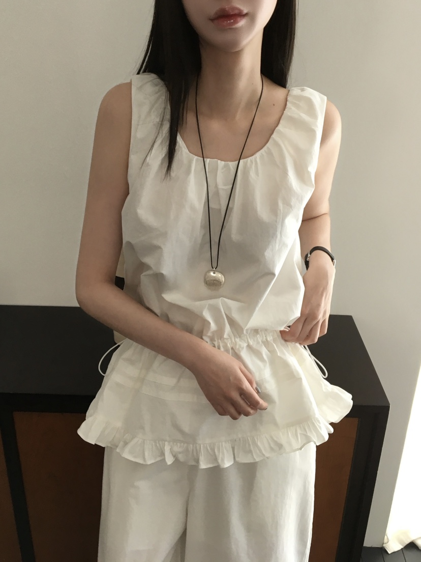 LEGACY韓國直郵實拍女裝新品人氣熱賣26春夏吊帶背心荷葉邊LEGACY吊帶/背心