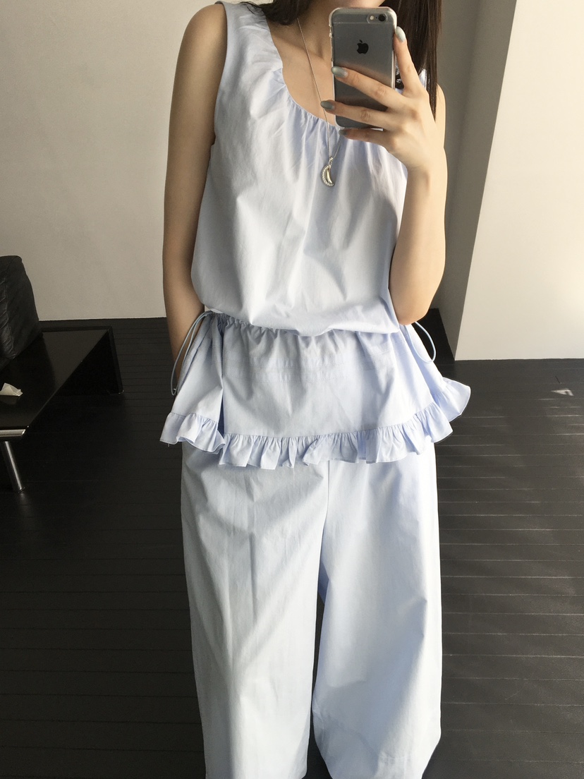 LEGACY韓國直郵實拍女裝新品人氣熱賣26春夏吊帶背心荷葉邊LEGACY吊帶/背心