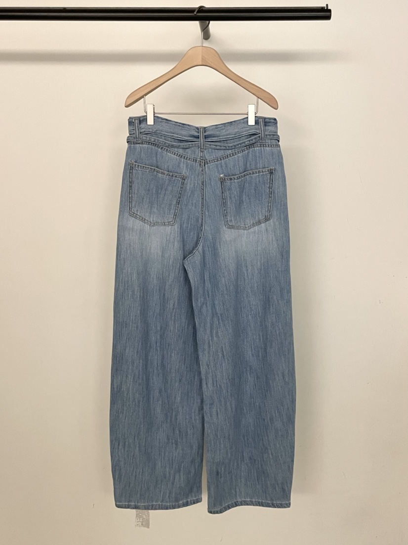 BOLD-A東大門實拍韓國女士新品26春夏休閑牛仔褲含腰繩亞麻RE BOLD牛仔褲