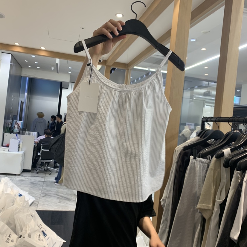 OBJECT韓國東大門代購女裝新款熱賣26夏季26春夏吊帶背心紐扣OBJECT吊帶/背心