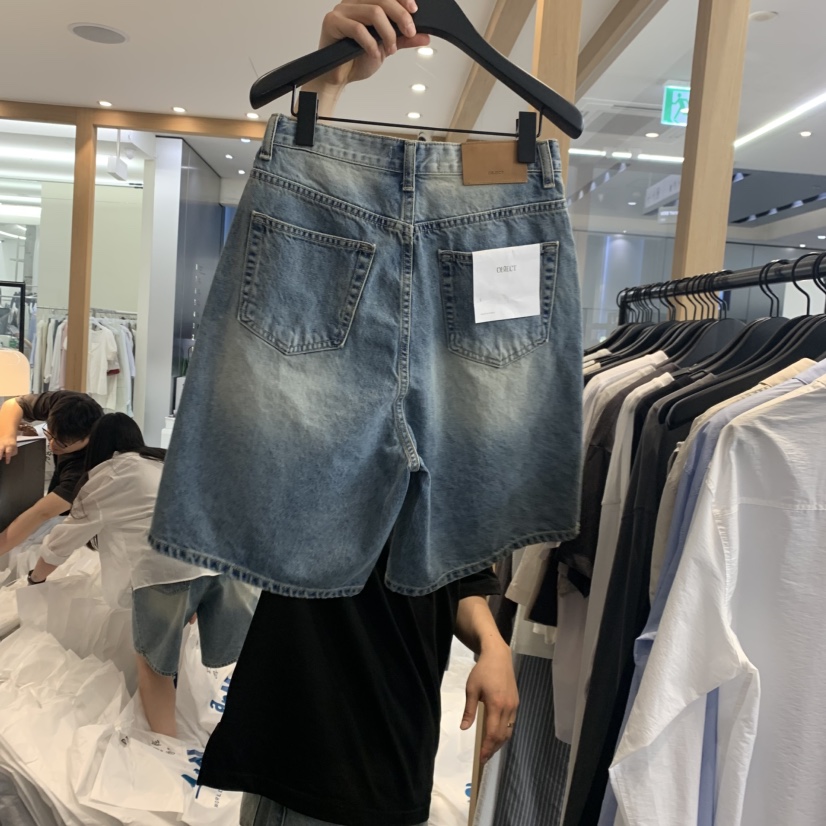 OBJECT韓國東大門直郵女士新品熱賣人氣休閑短褲水洗牛仔布OBJECT短褲