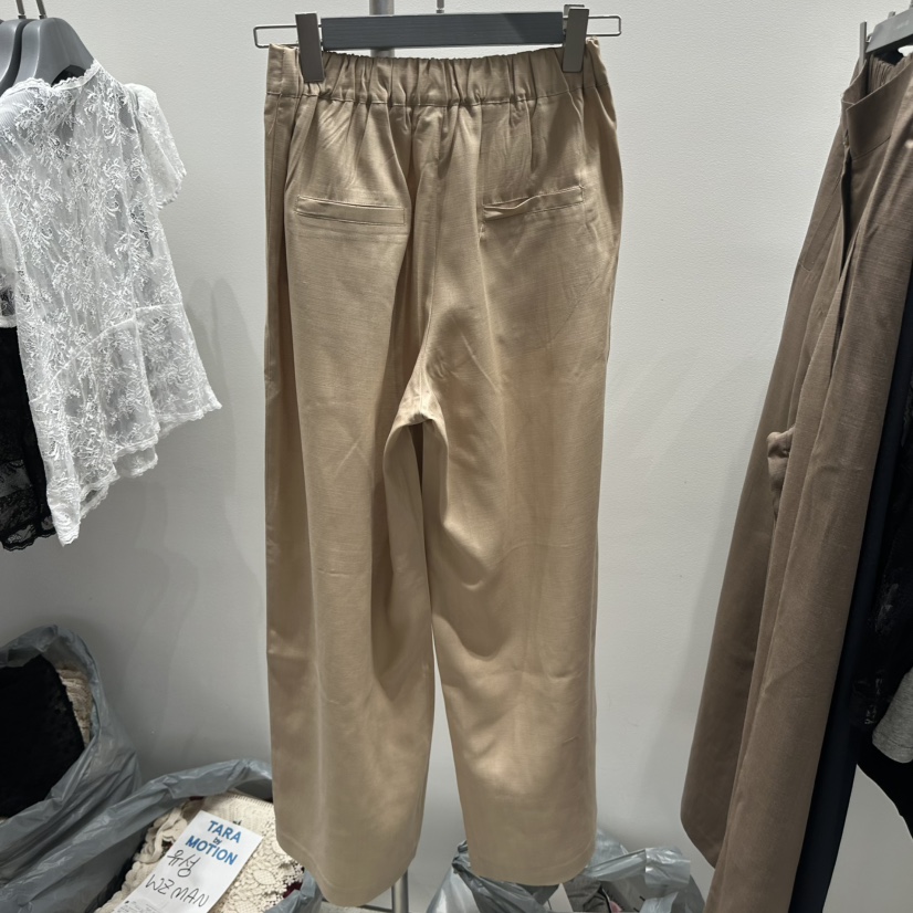 TARABY MOTION韓國代購女裝新品26春夏熱賣26夏季休閑褲亞麻TARABY MOTION休閑褲