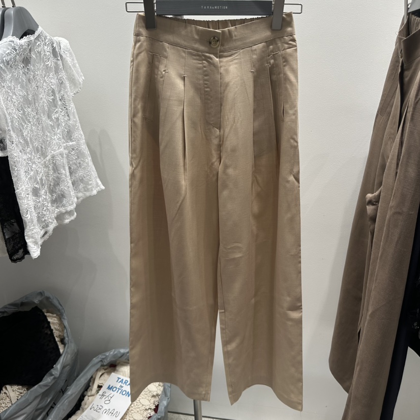 TARABY MOTION韓國代購女裝新品26春夏熱賣26夏季休閑褲亞麻TARABY MOTION休閑褲圖色1