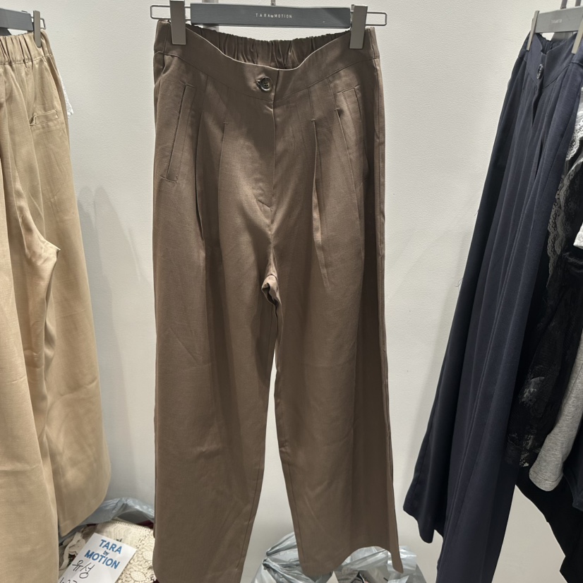 TARABY MOTION韓國代購女裝新品26春夏熱賣26夏季休閑褲亞麻TARABY MOTION休閑褲圖色2