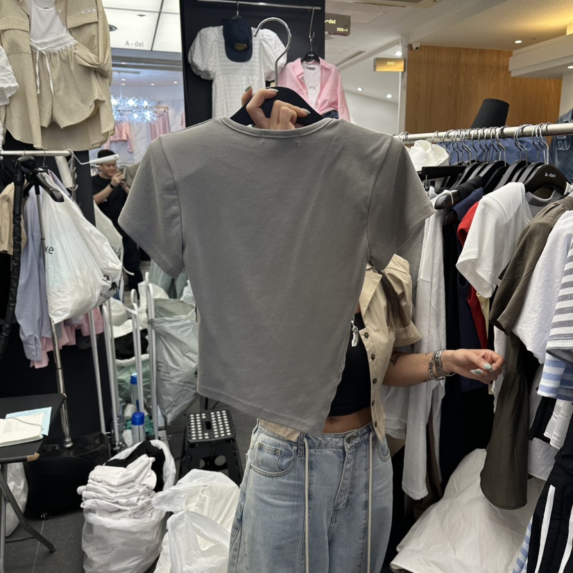 A-DEL韓國東大門直郵女士新品休閑時尚26夏季熱賣T恤修身A-DELT恤