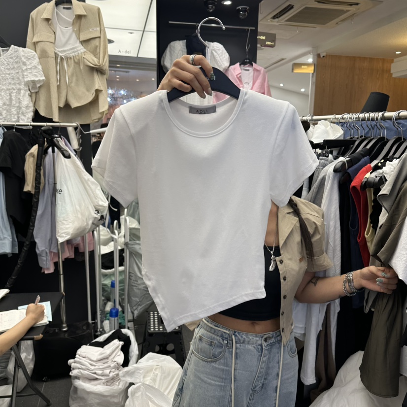 A-DEL韓國東大門直郵女士新品休閑時尚26夏季熱賣T恤修身A-DELT恤圖色1