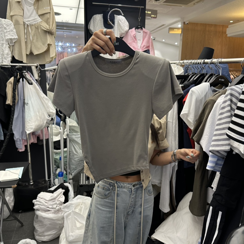 A-DEL韓國東大門直郵女士新品休閑時尚26夏季熱賣T恤修身A-DELT恤圖色2