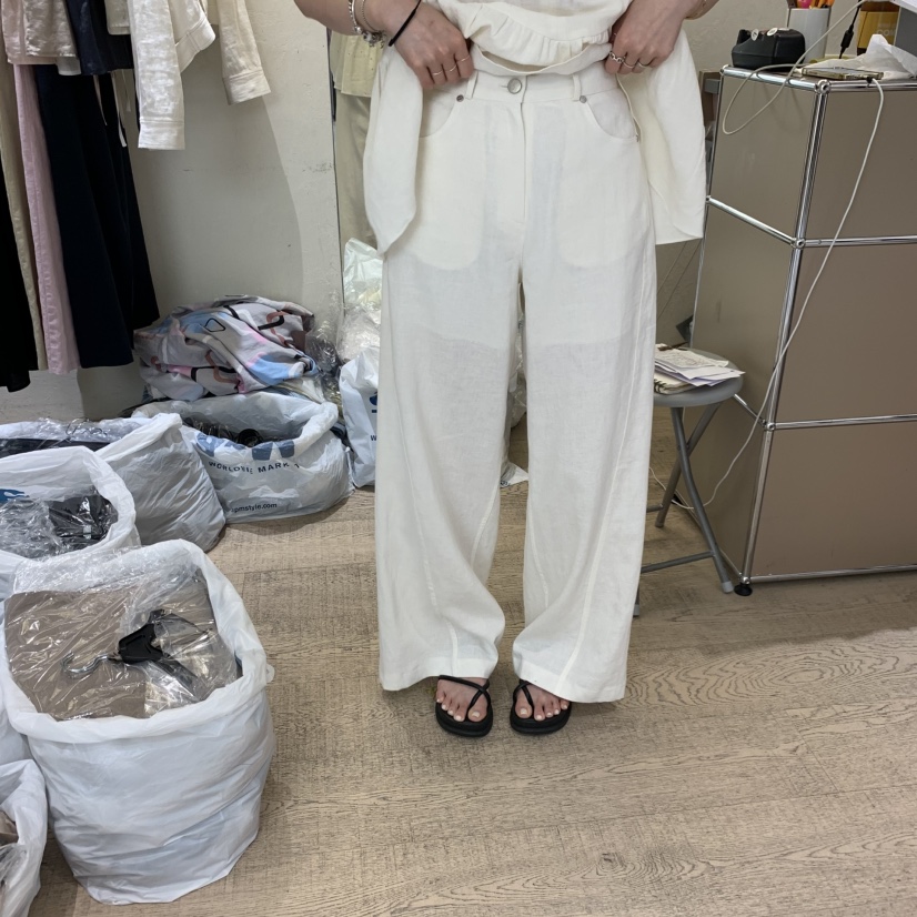 W AND J韓國代購女士新款人氣職業26春夏時尚26夏季休閑褲W AND J休閑褲圖色1