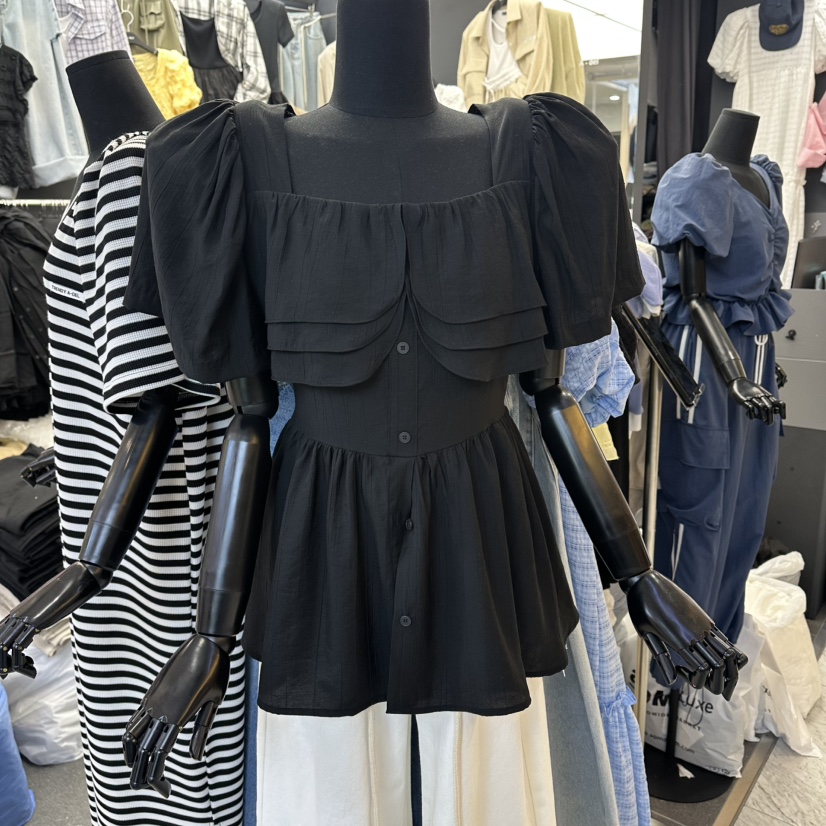 A-DEL韓國直郵女裝新品休閑26夏季時尚人氣職業襯衫蕾絲衫A-DEL襯衫/蕾絲衫圖色2