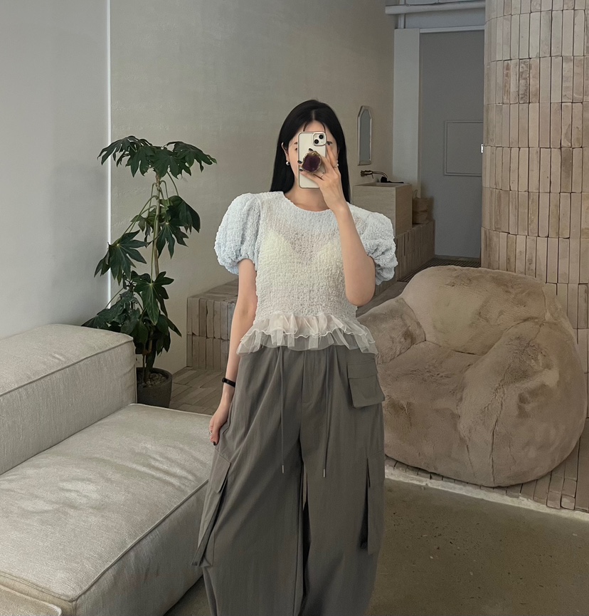 AMUSE SEOUL韓國直郵女裝新品26夏季熱賣職業襯衫蕾絲衫AMUSE SEOUL襯衫/蕾絲衫