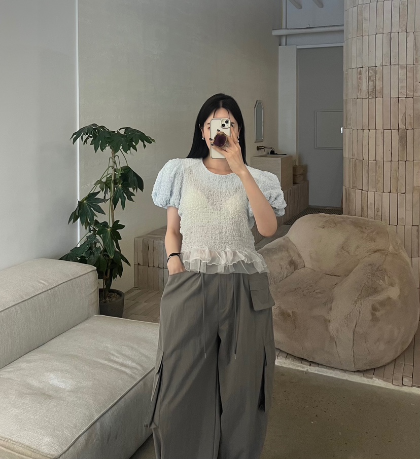 AMUSE SEOUL韓國直郵女裝新品26夏季熱賣職業襯衫蕾絲衫AMUSE SEOUL襯衫/蕾絲衫