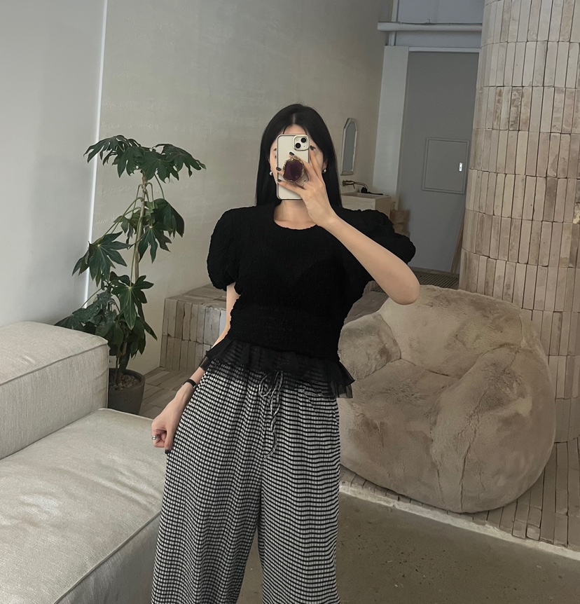 AMUSE SEOUL韓國直郵女裝新品26夏季熱賣職業襯衫蕾絲衫AMUSE SEOUL襯衫/蕾絲衫