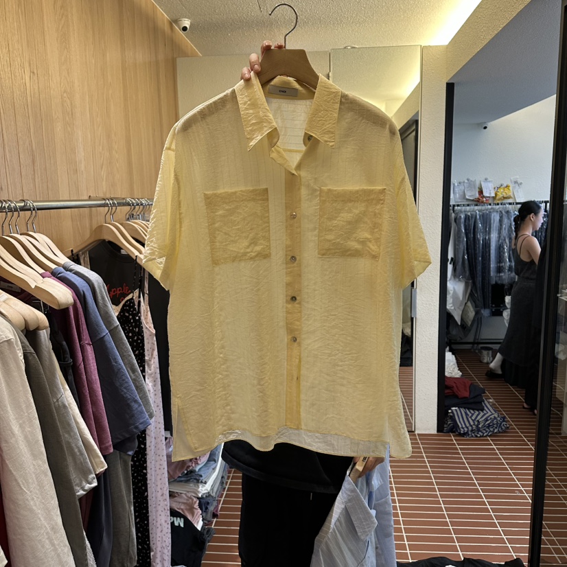 CHOI-L韓國東大門代購女裝新品26夏季人氣襯衫蕾絲衫條紋CHOI襯衫/蕾絲衫圖色1