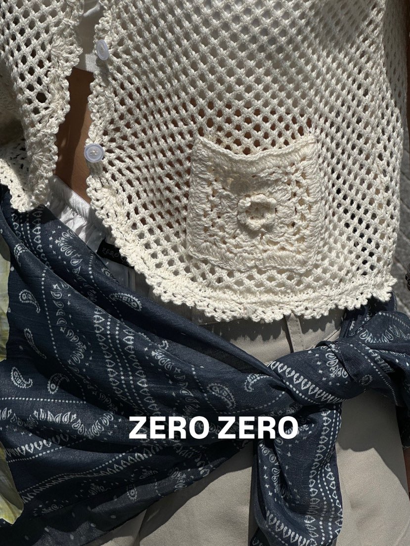 ZEROZERO韓國代購女裝新品休閑熱賣推薦針織衫鉤針編織開衫ZEROZERO針織衫