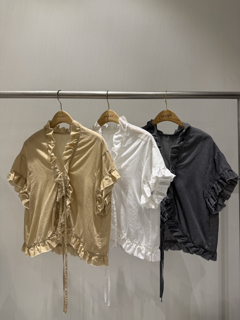 FRANC—L韓國直郵女士新款26夏季熱賣推薦26春夏襯衫蕾絲衫FRANC襯衫/蕾絲衫