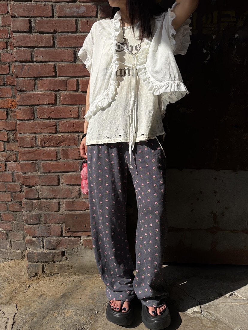 FRANC—L韓國直郵女士新款26夏季熱賣推薦26春夏襯衫蕾絲衫FRANC襯衫/蕾絲衫