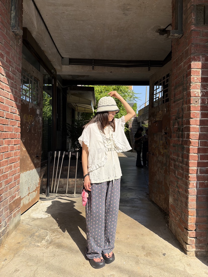 FRANC—L韓國直郵女士新款26夏季熱賣推薦26春夏襯衫蕾絲衫FRANC襯衫/蕾絲衫