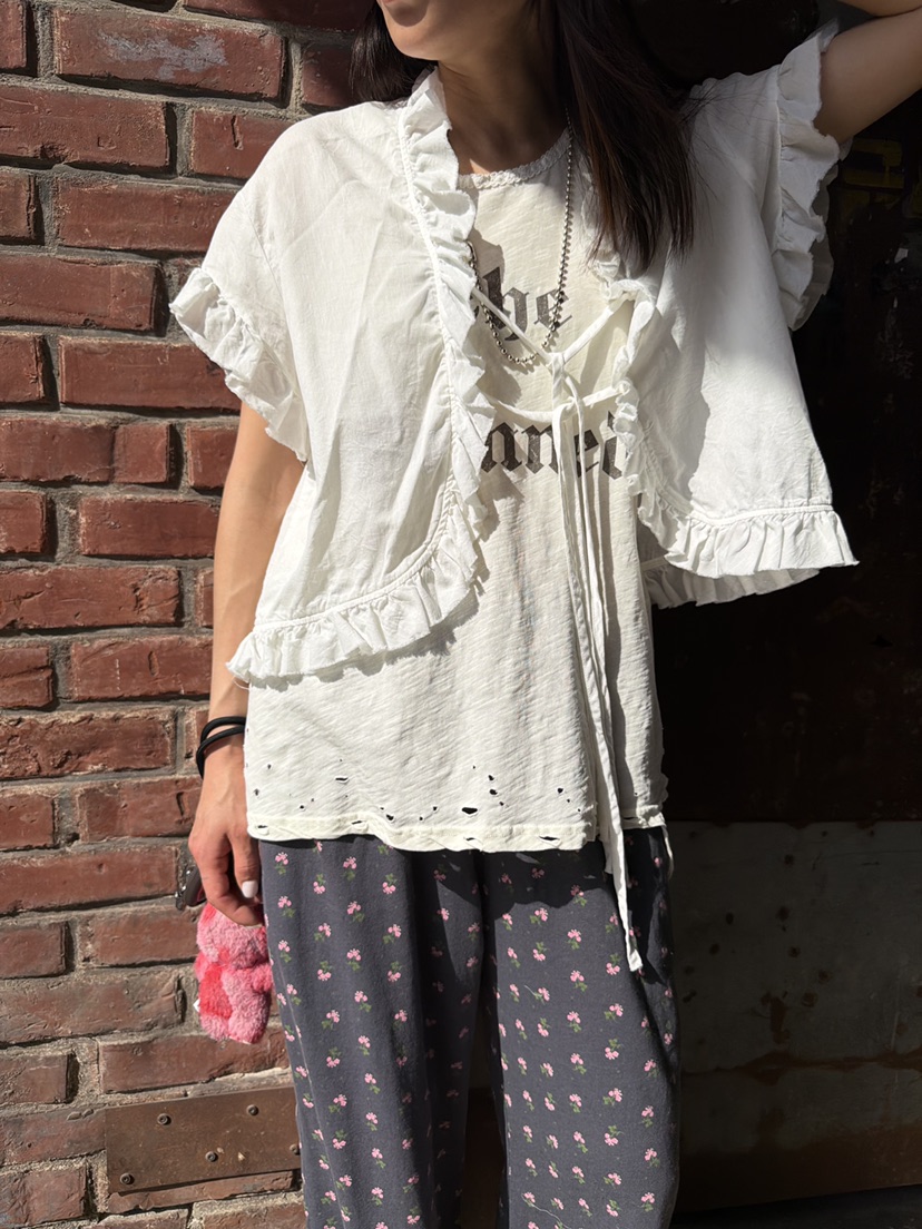 FRANC—L韓國直郵女士新款26夏季熱賣推薦26春夏襯衫蕾絲衫FRANC襯衫/蕾絲衫圖色1