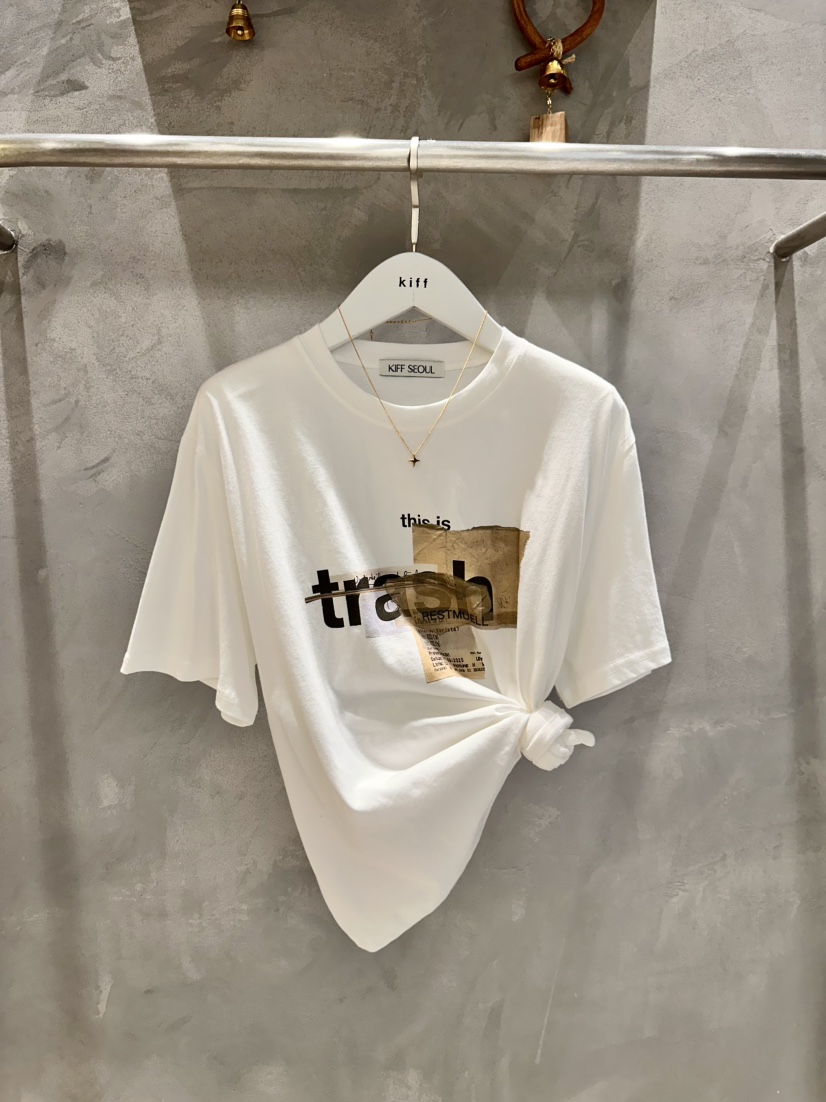 KIFF韓國東大門直郵女裝新品休閑26春夏時尚推薦熱賣職業T恤KIFFT恤圖色1