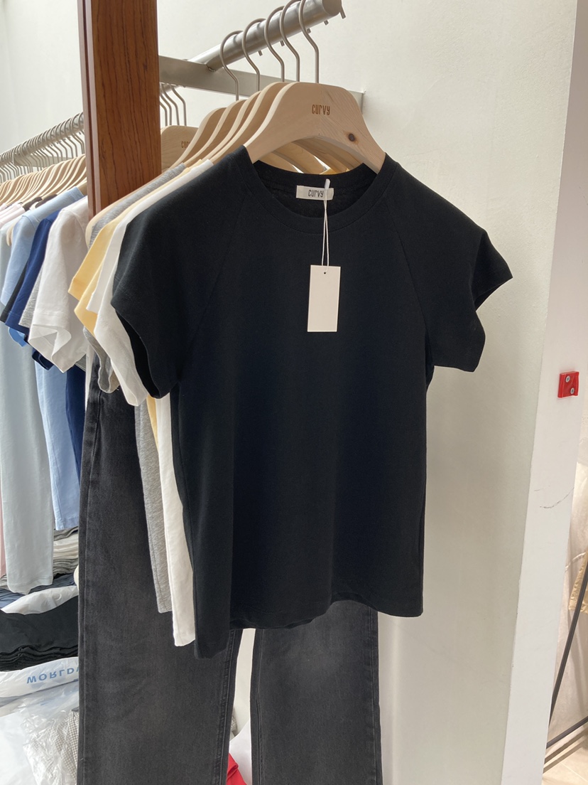 CURVY韓國直郵實拍女裝新品26夏季休閑26春夏時尚職業T恤CURVYT恤圖色4