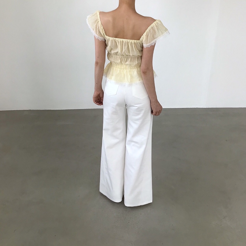 2TWO MOON東大門實拍韓國女裝新款26春夏襯衫蕾絲衫蕾絲2TWO MOON襯衫/蕾絲衫