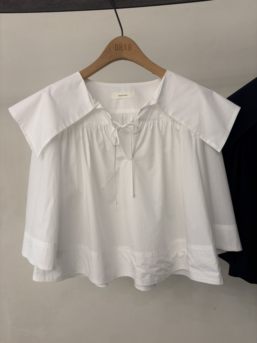 OHAO韓國直郵女士新品職業時尚休閑熱賣人氣推薦襯衫蕾絲衫OHAO/HA MONG襯衫/蕾絲衫圖色2