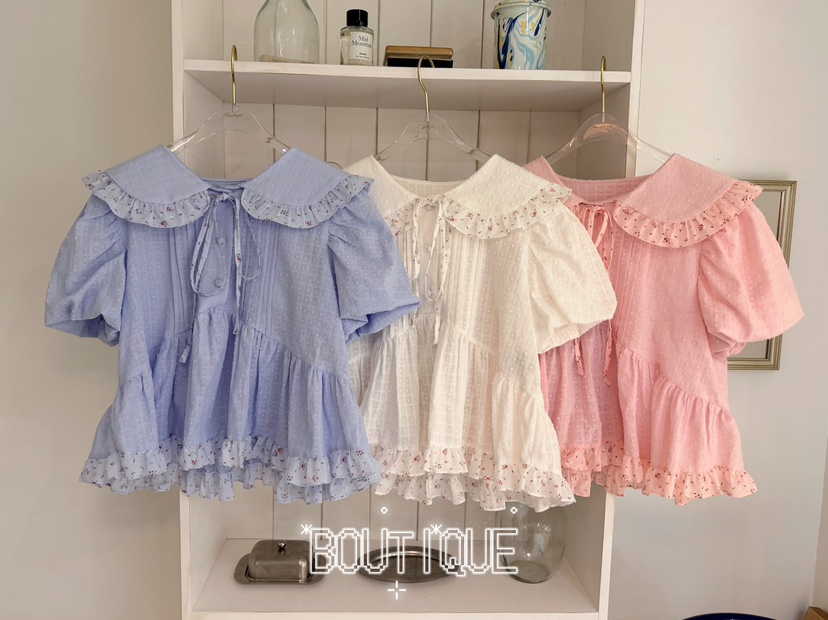 BOUTIQUE-L韓國代購女裝新款人氣休閑職業推薦襯衫蕾絲衫BOUTIQUE-L襯衫/蕾絲衫