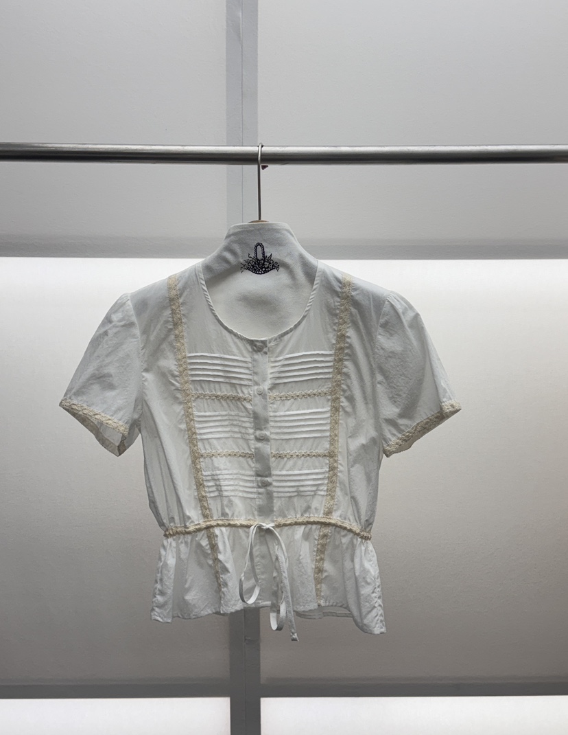 MILUI韓國直郵女裝新品26夏季休閑推薦職業熱賣襯衫蕾絲衫MILUI襯衫/蕾絲衫圖色1