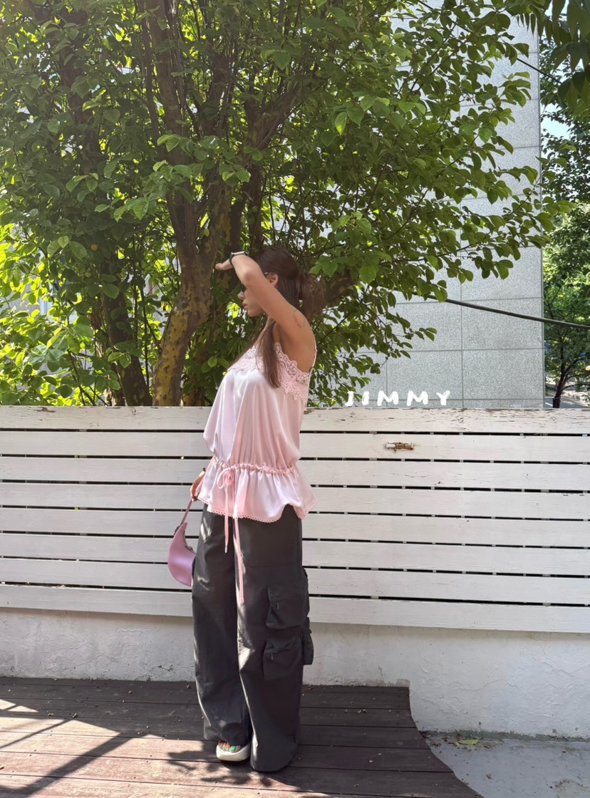 JIMMY韓國直郵實拍女士新款推薦休閑26夏季時尚職業吊帶背心JIMMY/REMAKE吊帶/背心