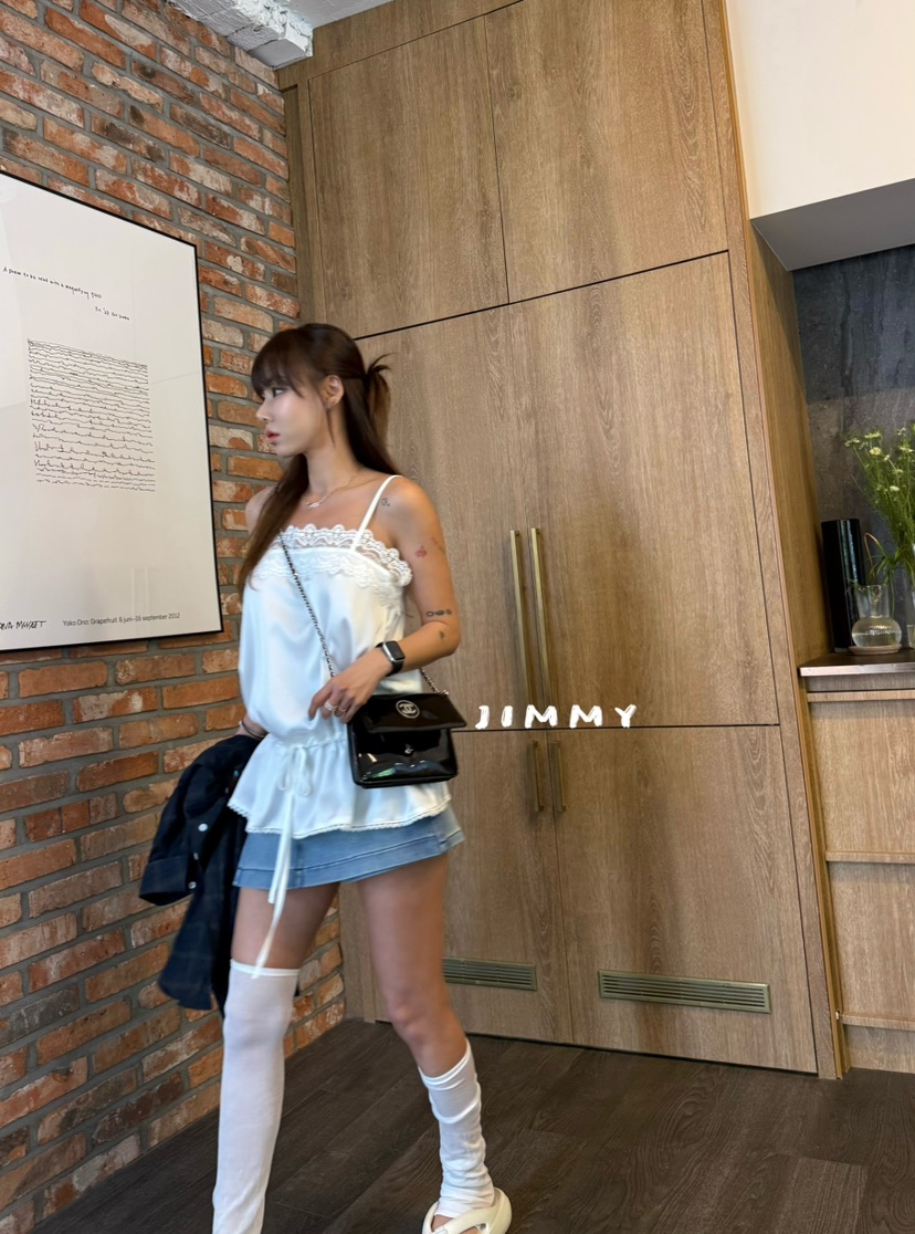 JIMMY韓國直郵實拍女士新款推薦休閑26夏季時尚職業吊帶背心JIMMY/REMAKE吊帶/背心