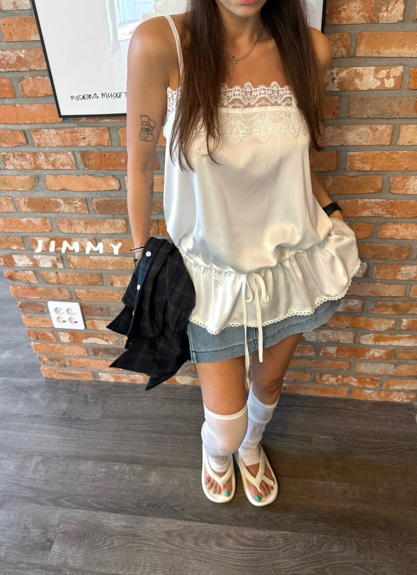 JIMMY韓國直郵實拍女士新款推薦休閑26夏季時尚職業吊帶背心JIMMY/REMAKE吊帶/背心