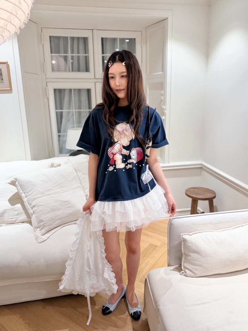 BOUTIQUE-L韓國代購女裝新品休閑26夏季26春夏職業熱賣T恤BOUTIQUE-LT恤