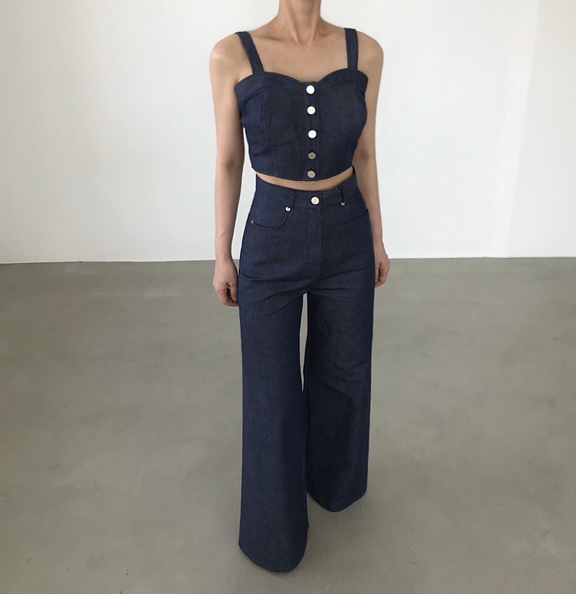 2TWO MOON韓國直郵女裝新品休閑時尚26夏季人氣26春夏牛仔褲2TWO MOON牛仔褲