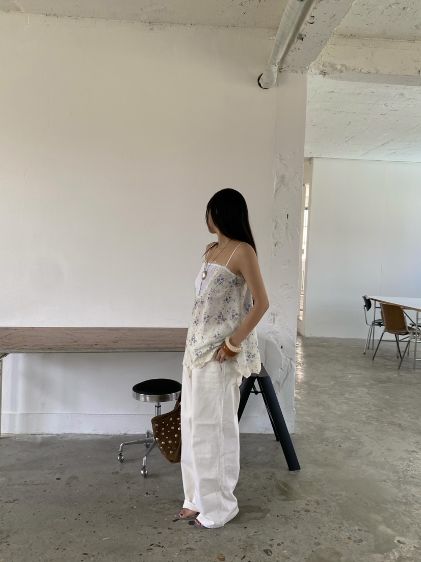 OUPPT韓國東大門直郵女裝新品26春夏人氣熱賣吊帶背心提花OUPPT吊帶/背心