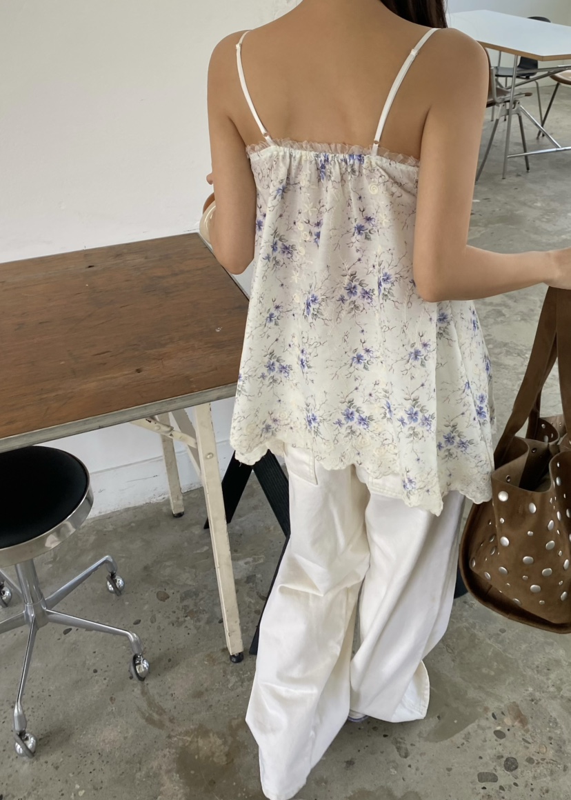 OUPPT韓國東大門直郵女裝新品26春夏人氣熱賣吊帶背心提花OUPPT吊帶/背心