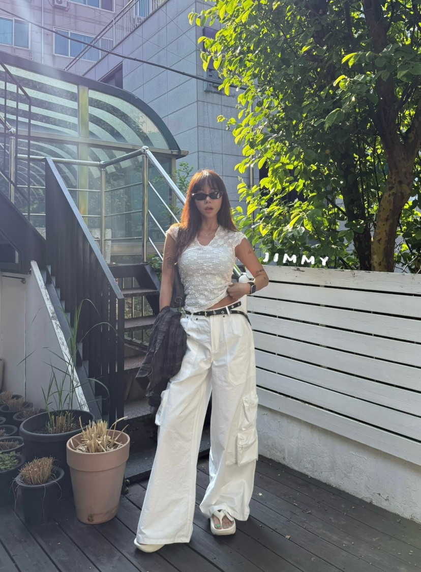 JIMMY韓國代購女士新款26春夏休閑26夏季職業推薦人氣休閑褲JIMMY/REMAKE休閑褲