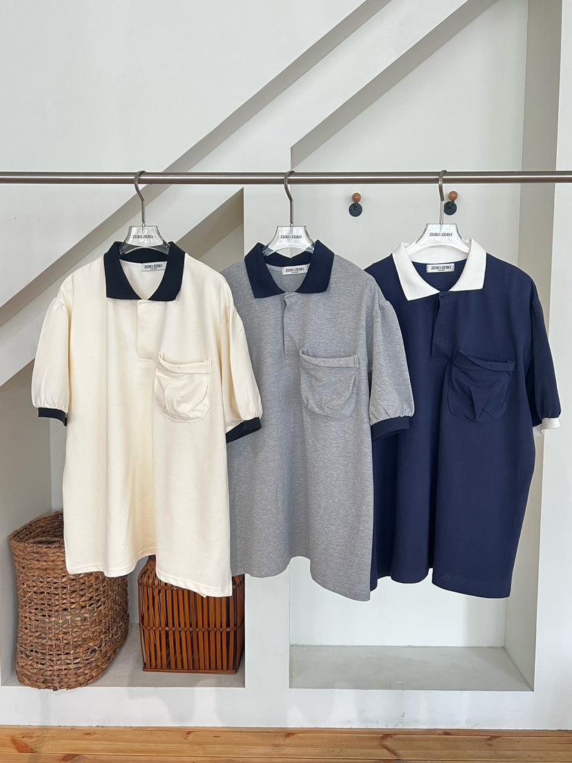 ZEROZERO韓國直郵女士新品26春夏推薦休閑26夏季熱賣T恤口袋ZEROZEROT恤