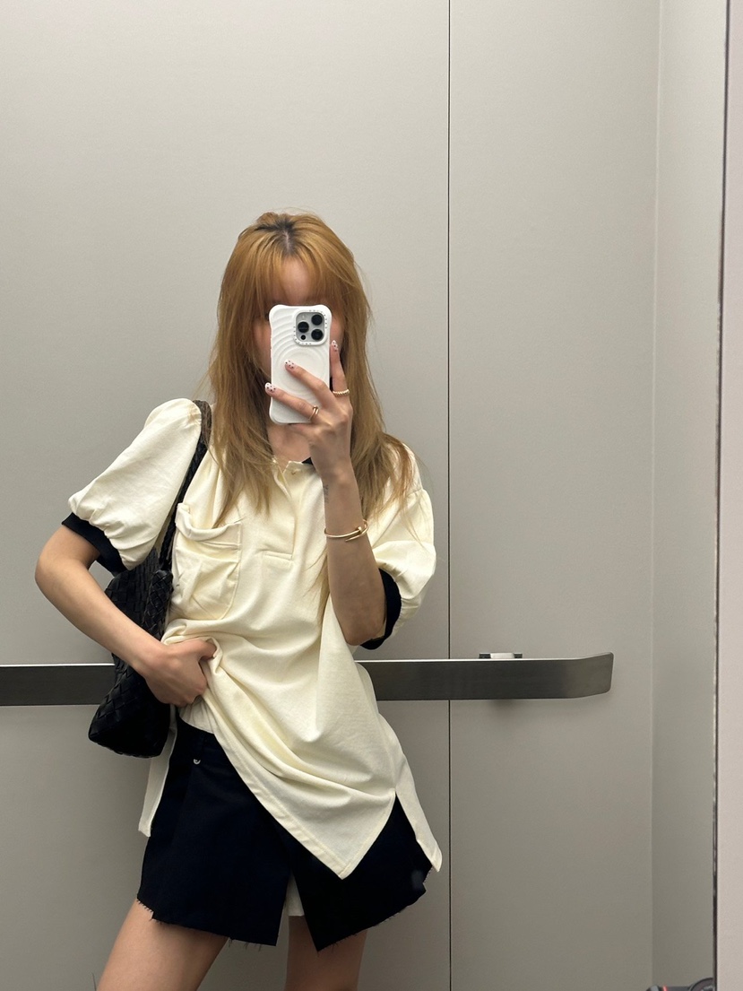 ZEROZERO韓國直郵女士新品26春夏推薦休閑26夏季熱賣T恤口袋ZEROZEROT恤圖色2