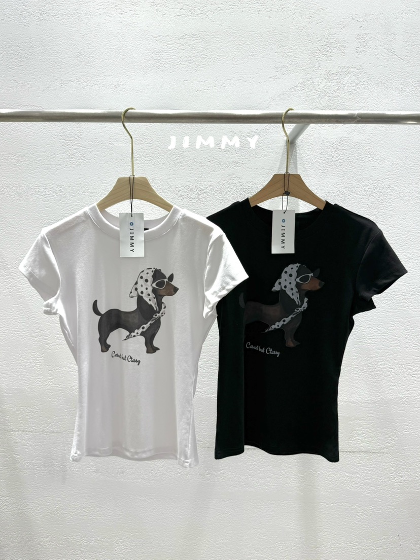 JIMMY韓國直郵女裝新品熱賣時尚推薦休閑26夏季職業26春夏T恤JIMMY/REMAKET恤