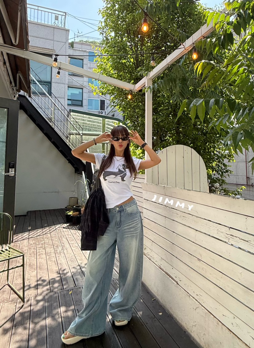 JIMMY韓國直郵女裝新品熱賣時尚推薦休閑26夏季職業26春夏T恤JIMMY/REMAKET恤