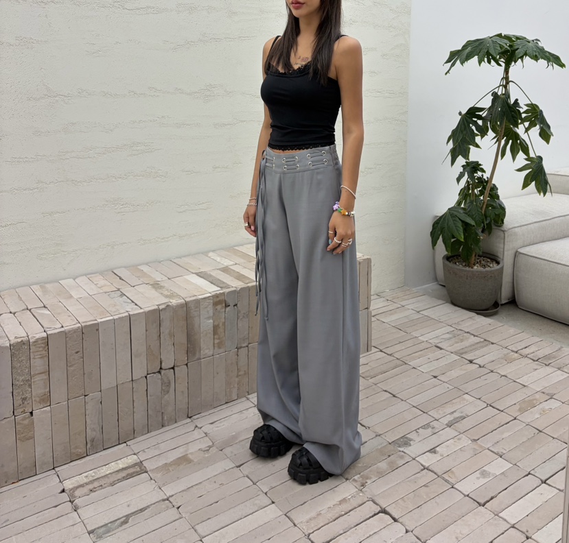 CUCUMBER韓國直郵實拍女士新款職業時尚休閑推薦休閑褲孔眼CUCUMBER休閑褲