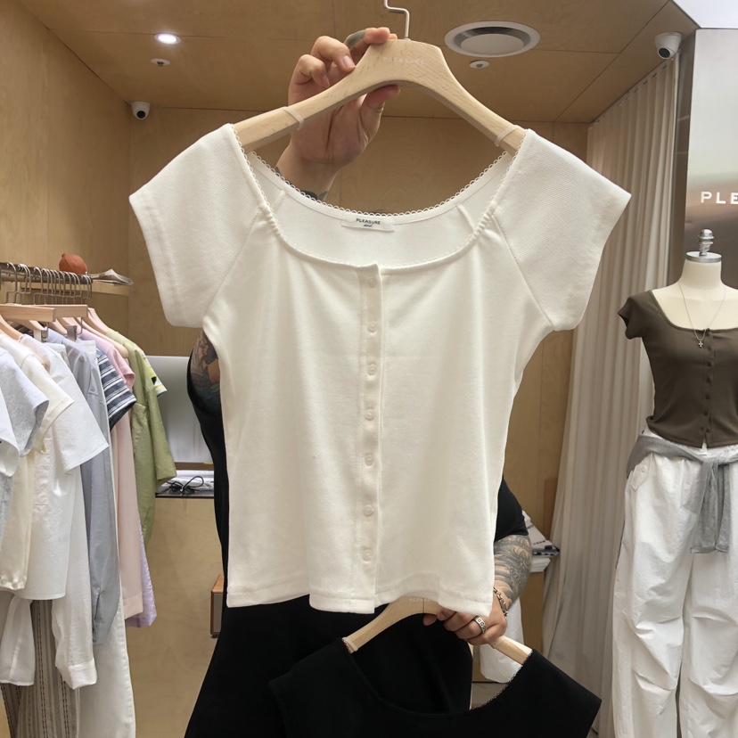 PLEASURE韓國東大門代購女士新款26春夏時尚推薦休閑人氣T恤PLEASURET恤圖色3