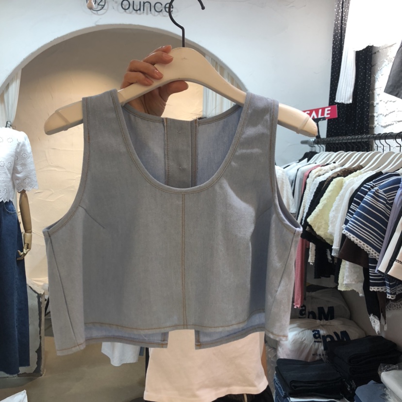 OZ韓國東大門代購女裝新品26春夏26夏季吊帶背心紐扣背心OZ.ounce吊帶/背心圖色1