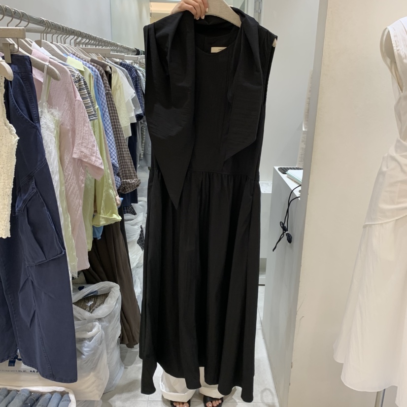 ASOME韓國直郵女士新品人氣時尚休閑推薦熱賣職業連衣裙圍巾A.SOME連衣裙圖色2