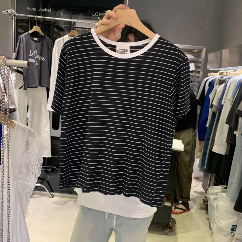 BANY ANCO韓國直郵女裝新品休閑人氣26夏季熱賣26春夏T恤亞麻BANY ANCOT恤圖色4