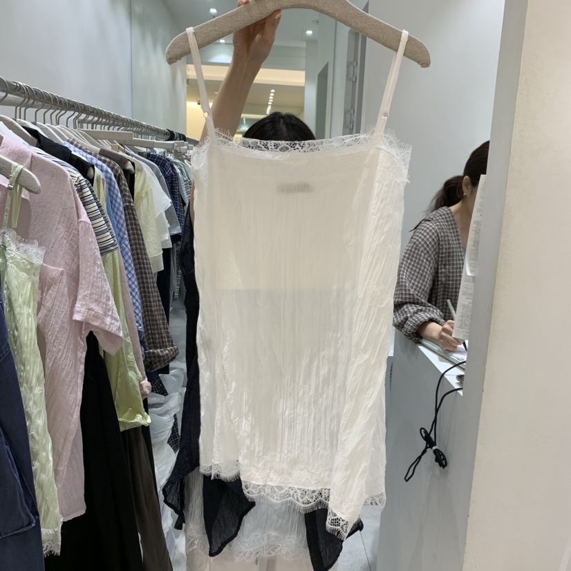 ASOME韓國直郵女裝新款熱賣26夏季時尚人氣職業吊帶背心蕾絲A.SOME吊帶/背心