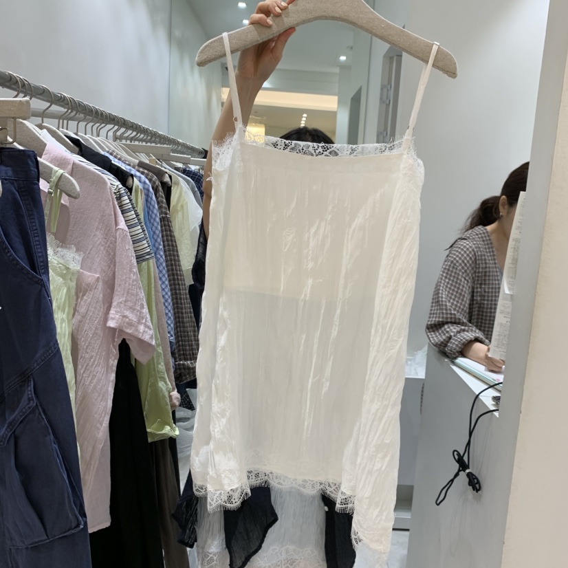 ASOME韓國直郵女裝新款熱賣26夏季時尚人氣職業吊帶背心蕾絲A.SOME吊帶/背心圖色1