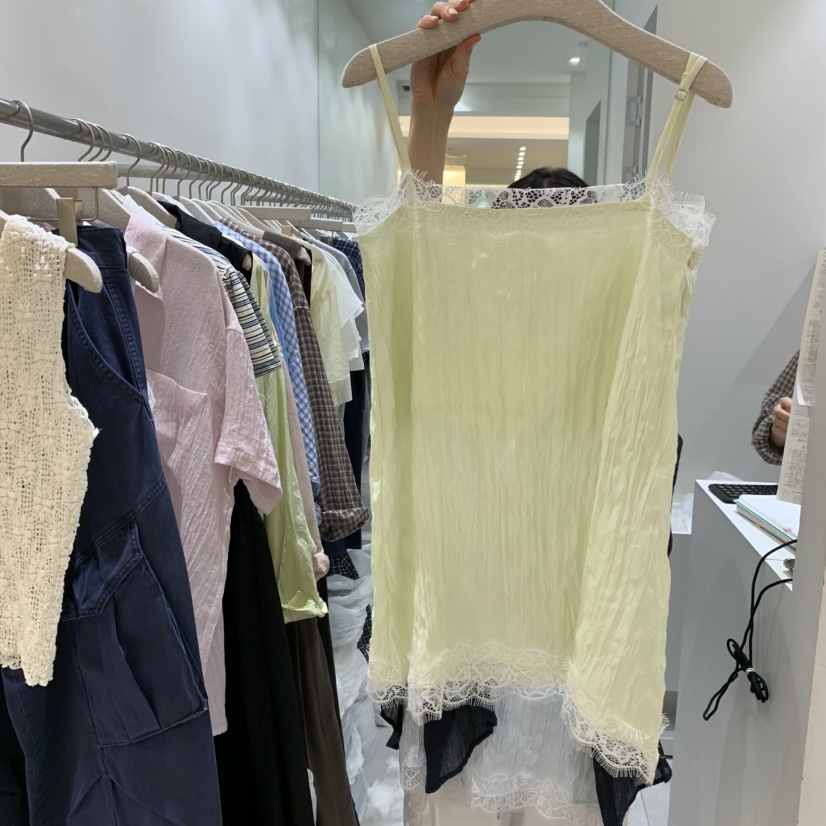ASOME韓國直郵女裝新款熱賣26夏季時尚人氣職業吊帶背心蕾絲A.SOME吊帶/背心圖色2